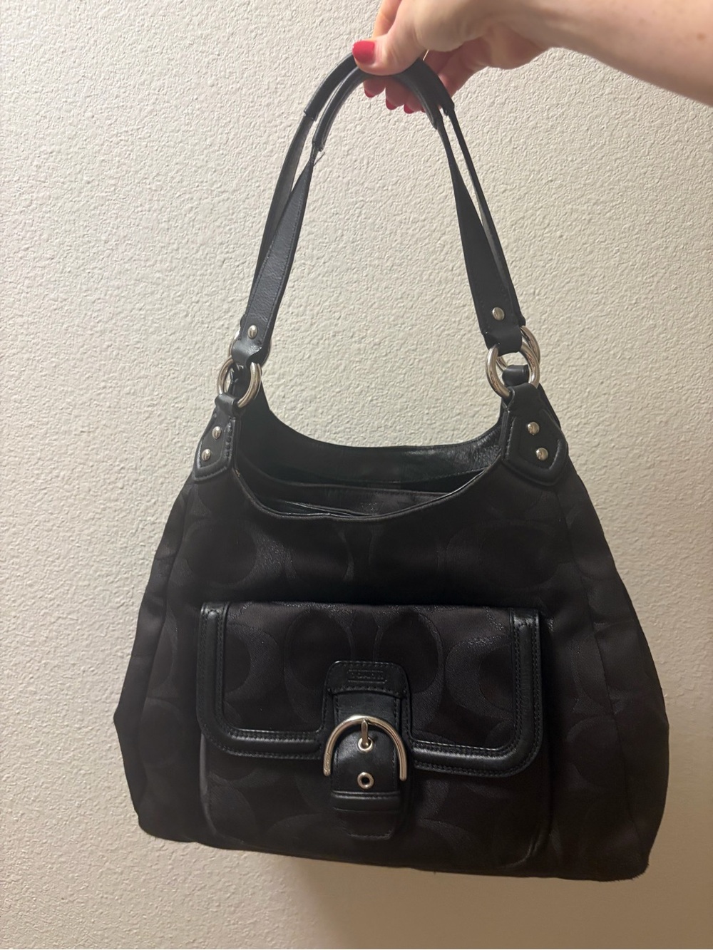 Coach Campbell Signature Hobo Shoulder Bag
